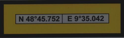 Die Startkoordinaten meines Geschenks.